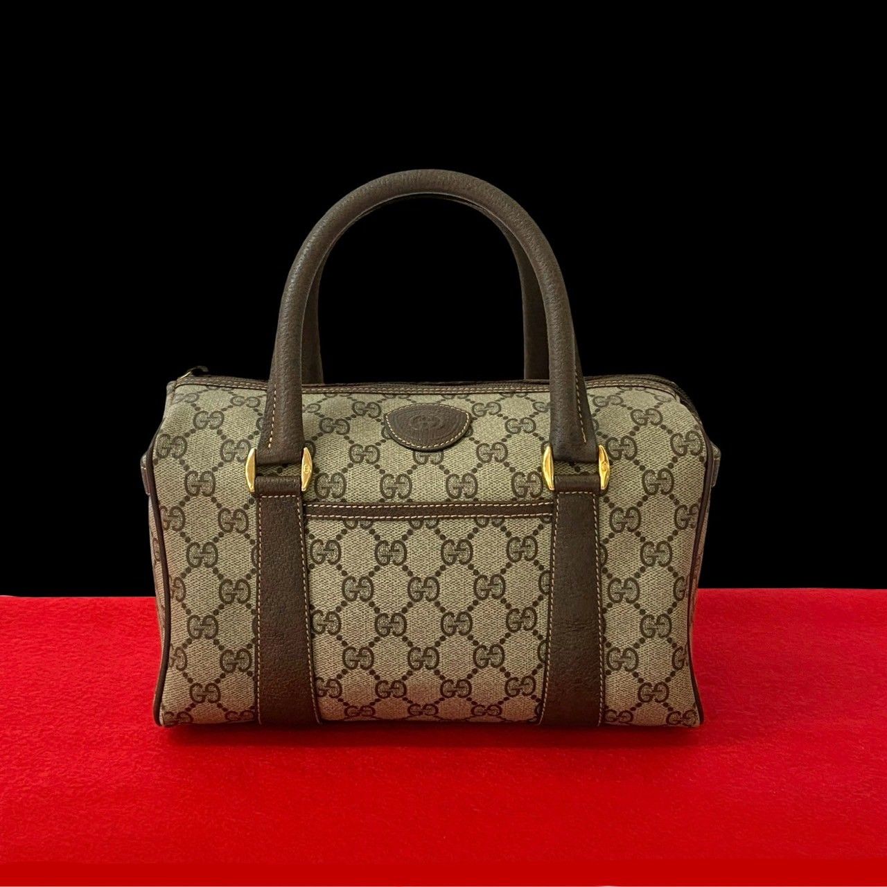極 美品 GUCCI グッチ オールドグッチ ヴィンテージ GG ロゴ 金具 柄 