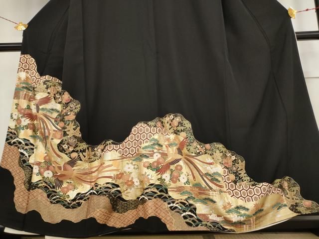 平和屋着物○豪華色留袖 作家物 遠山樹林風景文 絹彩 暈