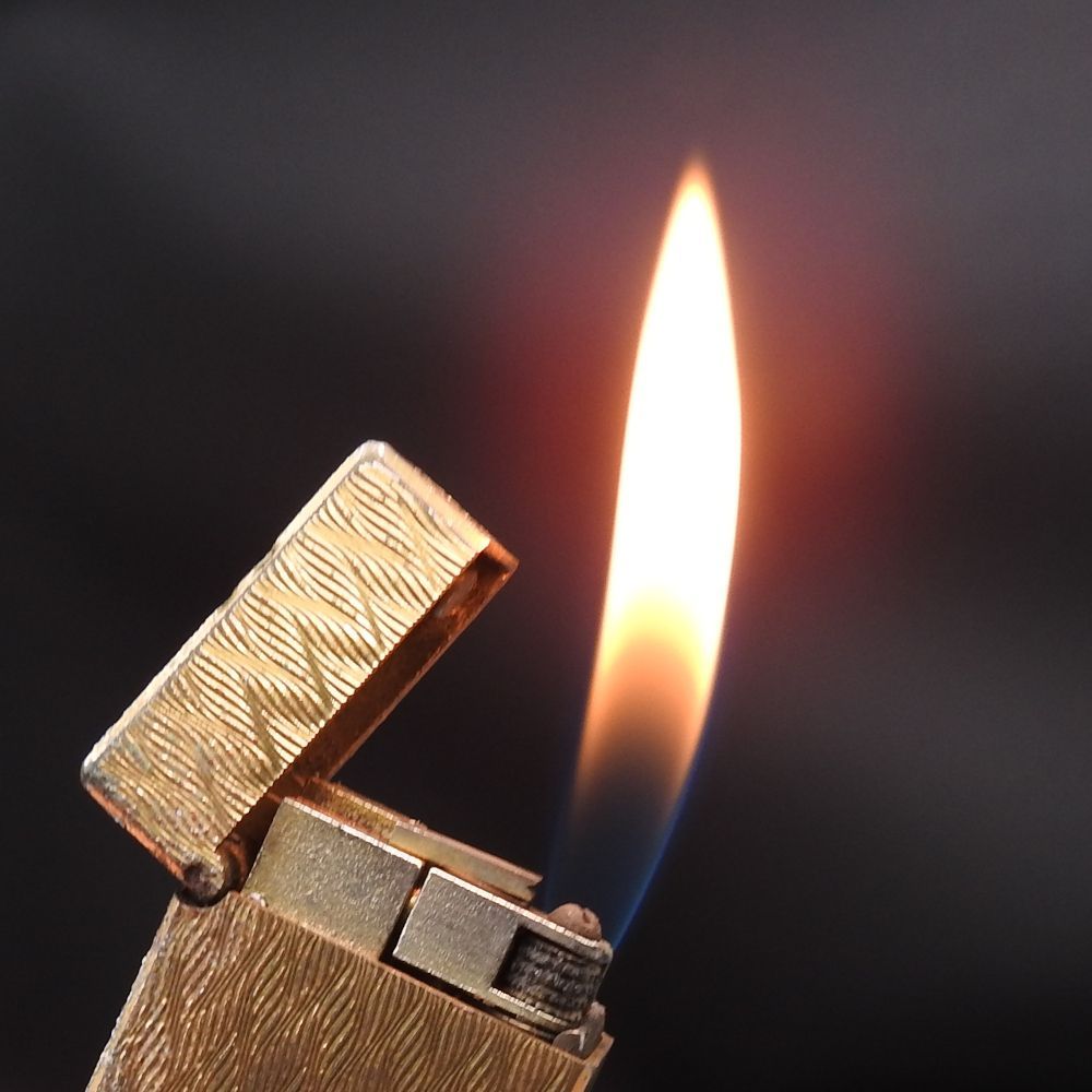 着火 済み ?dunhill ダンヒル ローラーガスライター ゴールド 柄物 メンズ 現状渡し ABランク?️正規品