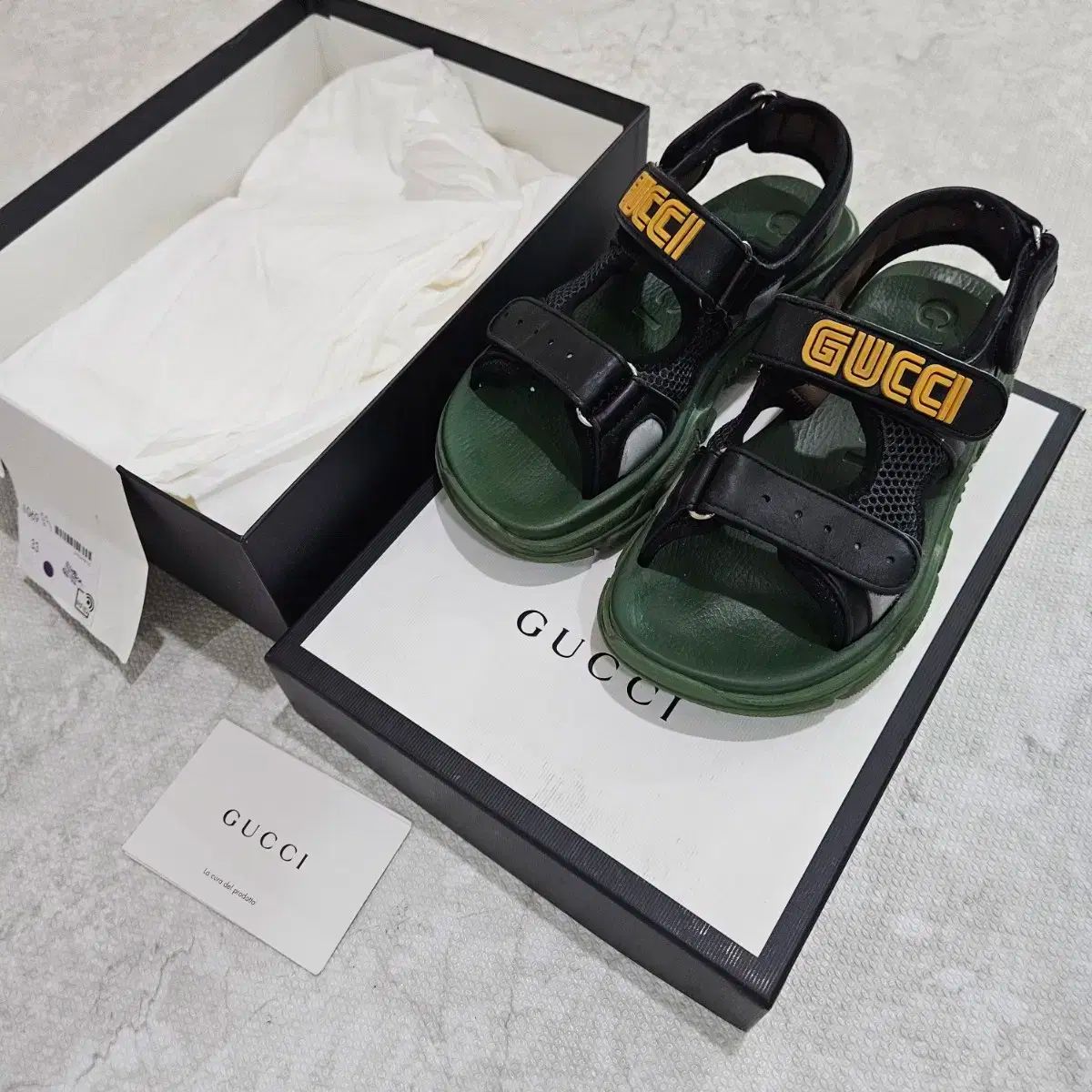 hide正規品Gucci kids サンダル新品　23 GUCCI Toddler Sandal Web Size 23 US 7 Girls Boys Unisex