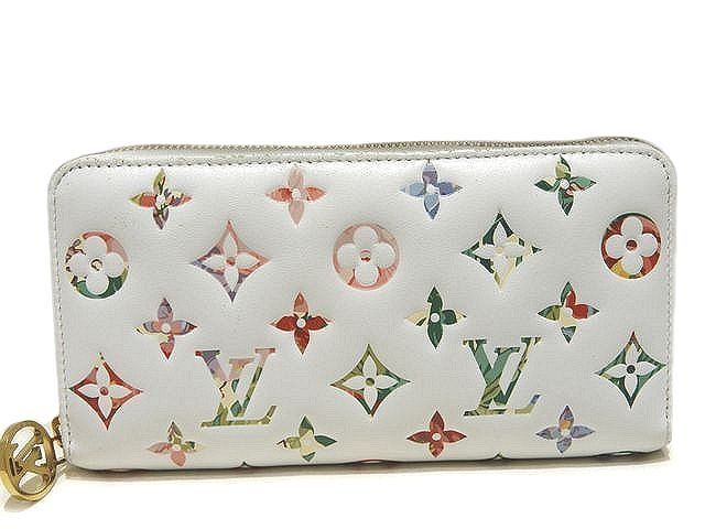 LOUIS VUITTON ヴィトン ジッピーウォレット 長財布 M81694 ☆モノグラムフローラル LVガーデン ホワイト カーフ カラフル ▼ 6I