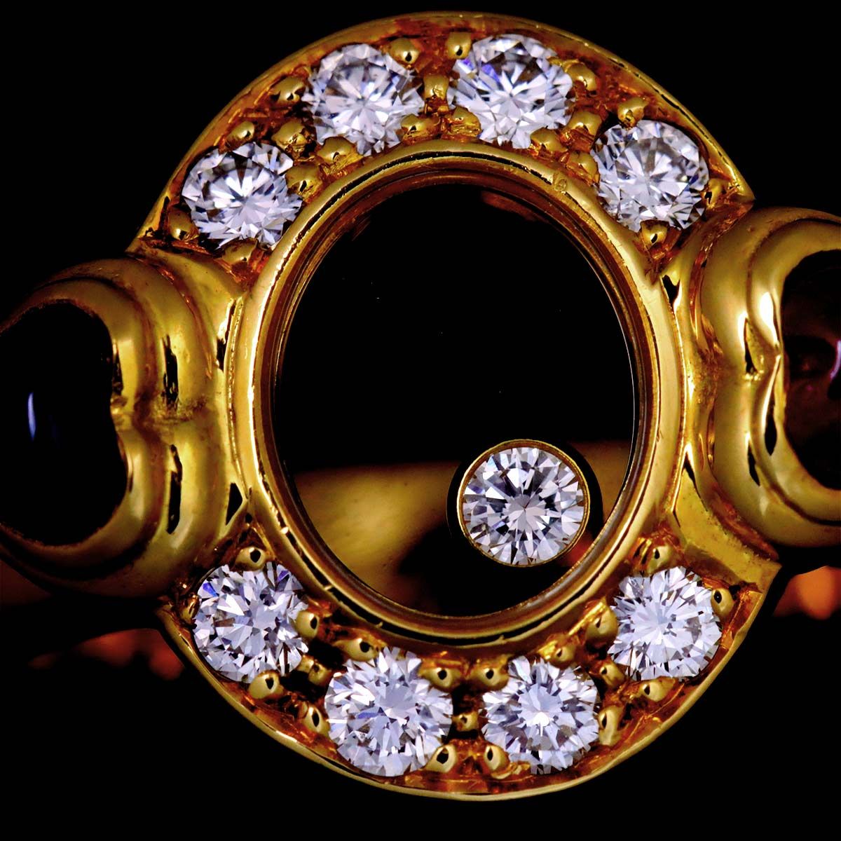 ショパール Chopard ハッピーダイヤ 13号 リング ダイヤ サファイヤ