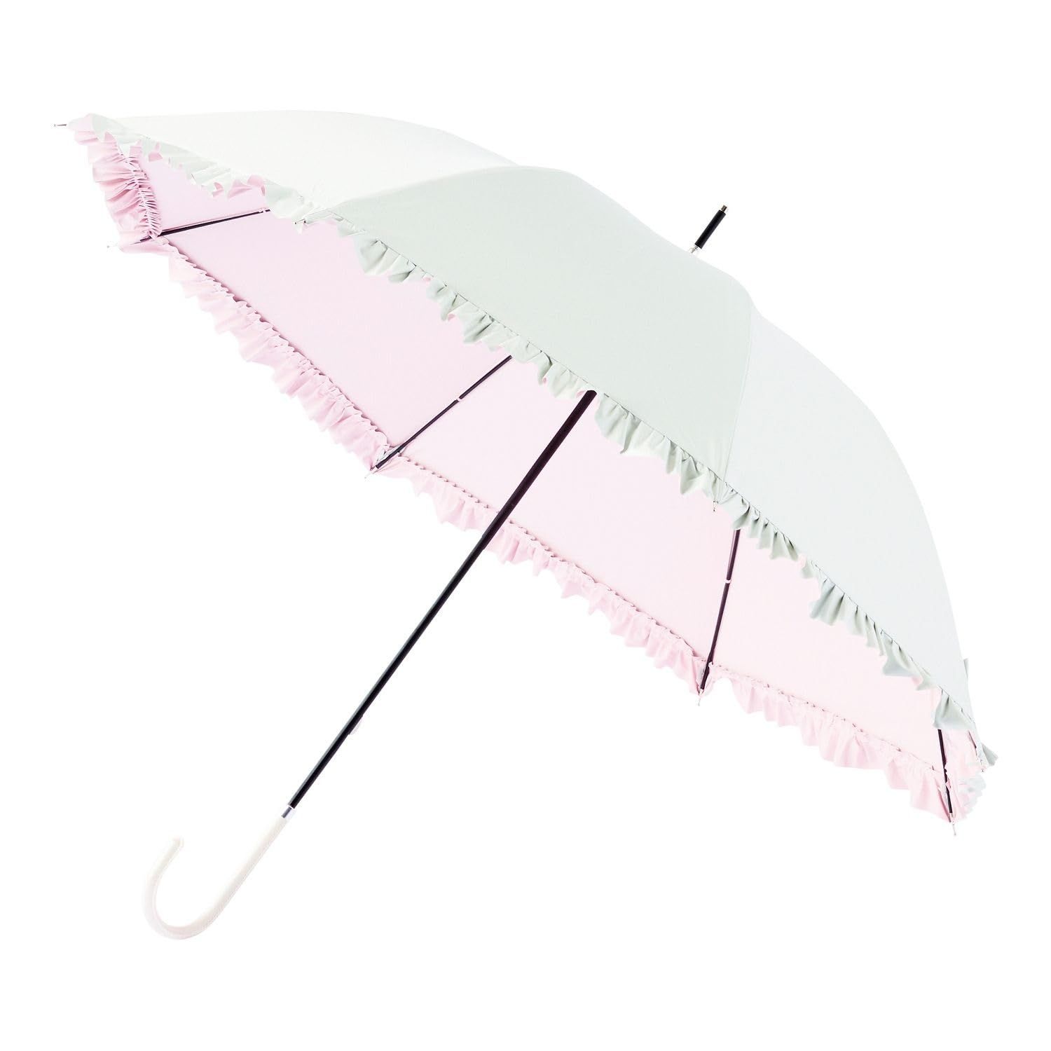 estaa エスタ MOONBAT(ムーンバット) 一級遮光 遮熱 UV遮蔽 日傘 【晴雨兼用】 50㎝ レディース ビューティーシールド ホワイト