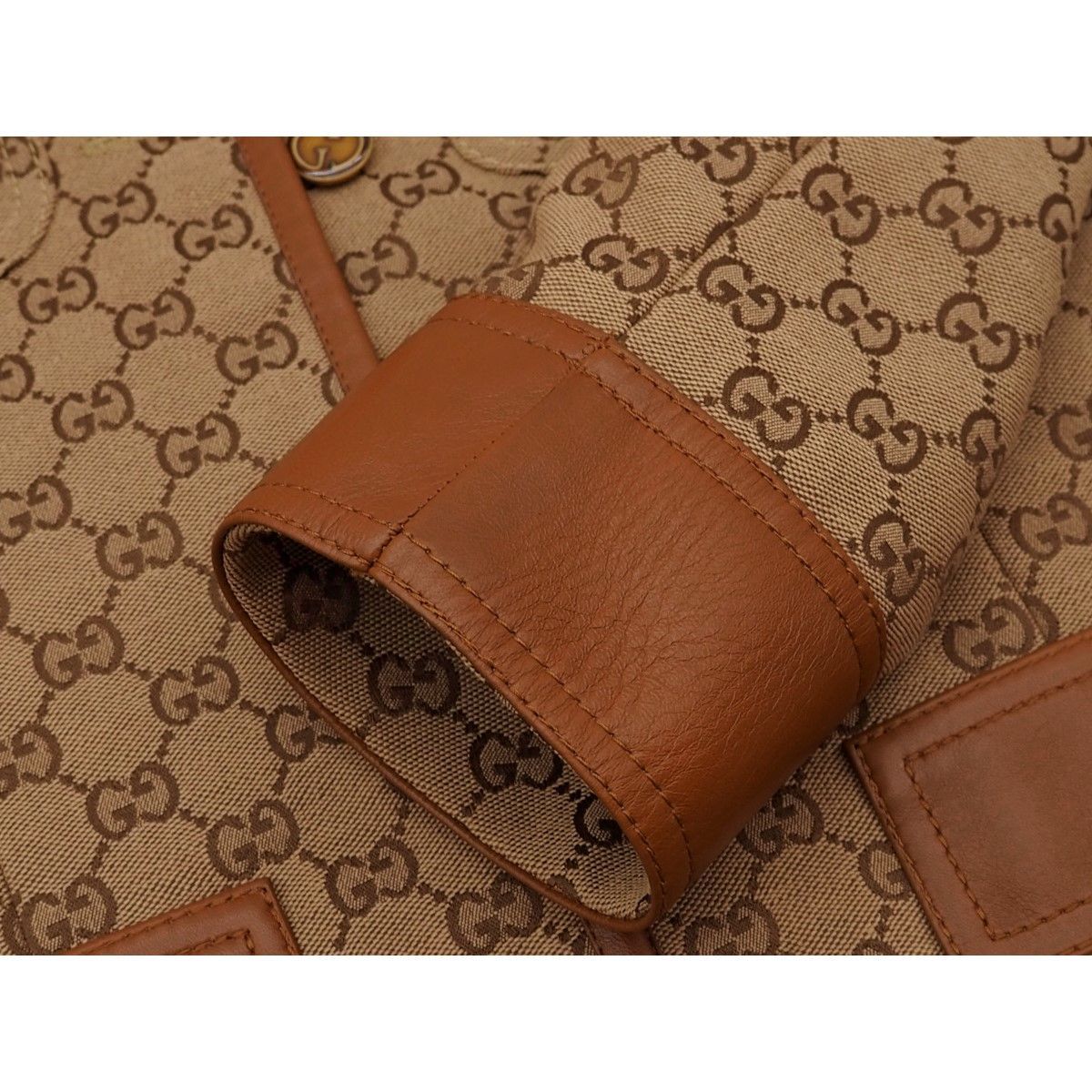 中古】GUCCI グッチ GGキャンバス ジャケット ウェブストライプ ベルト