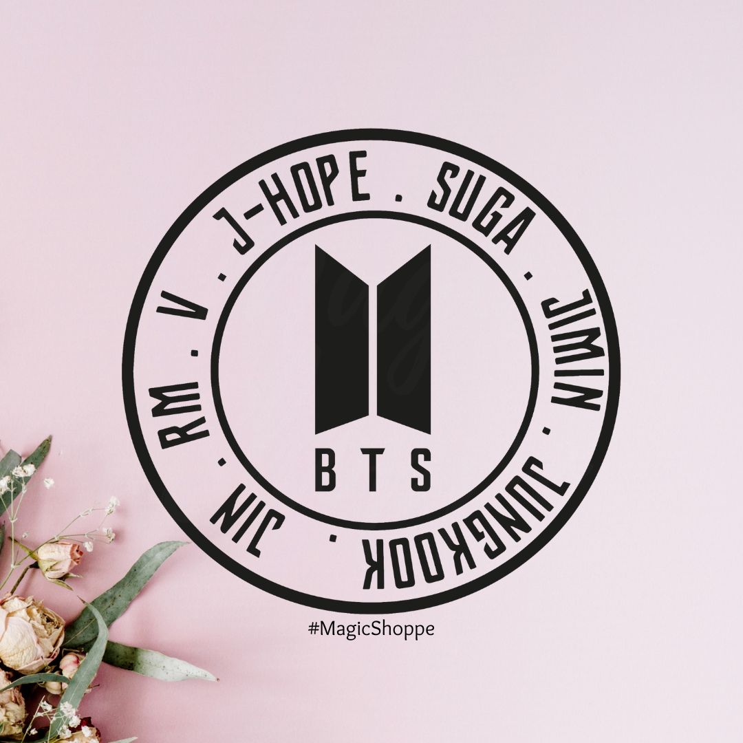 BTS 丸いメンバー名ステッカー - メルカリ
