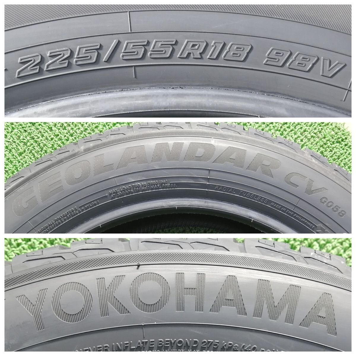 225/55R18 98V Yokohama GEOLANDAR CV G058 新品 サマータイヤ 4本セット 2023年製 送料無料 225/55/18  ヨコハマ - メルカリ