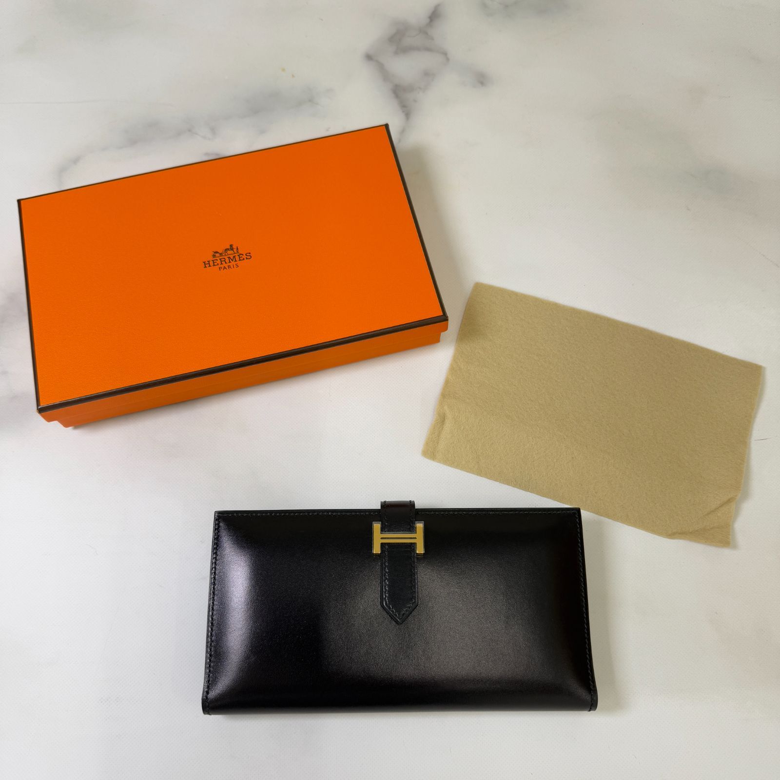 【極美品】HERMES ベアンクラシック　ゴールド金具　ボックスカーフ　長財布 楽天市場】エルメス HERMES べアン クラシック ボックスカーフ