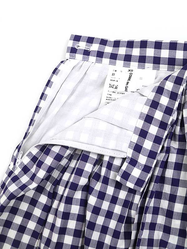 13ssコムデギャルソン・コムデギャルソン ギンガムチェックスカート ブルー COMME des GARCONS GIRL コムデギャルソンガール 23SS ギンガム
