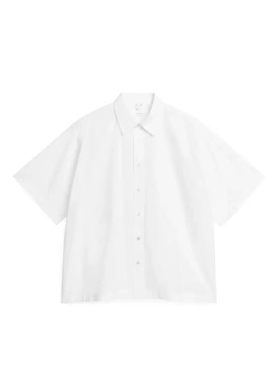 限定セール，お得 ARKET(アーケット) ポプリン オーバーサイズ 白 半袖 シャツ 48 サイズ 長袖シャツ