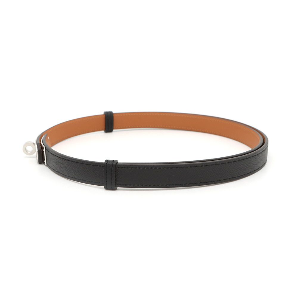 HERMES (エルメス) ケリーベルト ノワール 黒シルバー金具