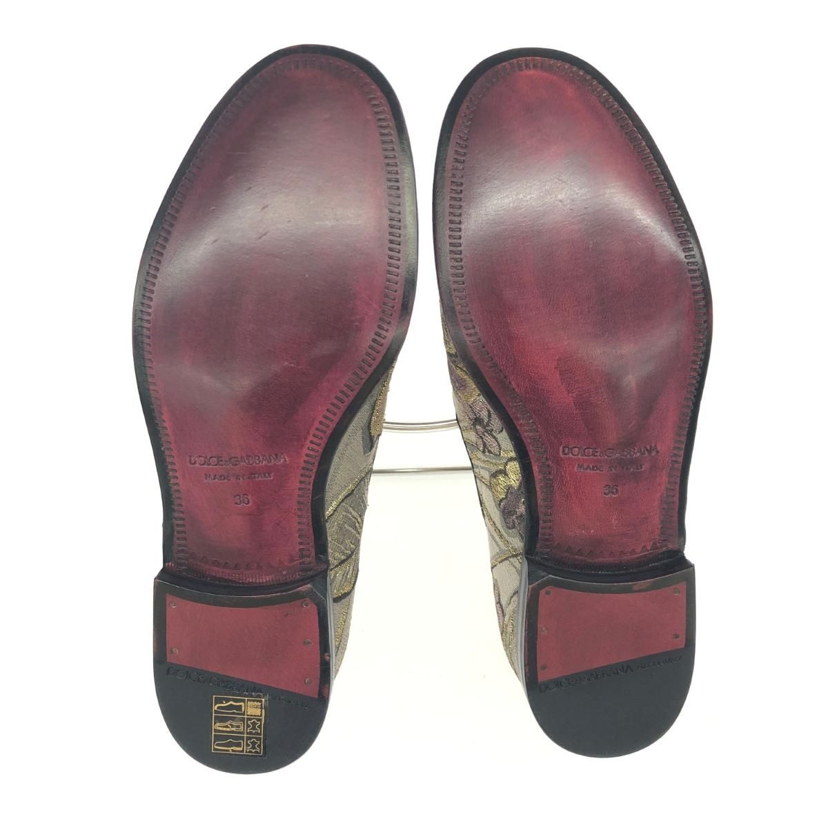 ★美品★ドルチェアンドガッバーナ　パンプス　ビジュー　フラワー　フローラル　花 DOLCE&GABBANA ドルチェ&ガッバーナ オペラシューズ 表記サイズ