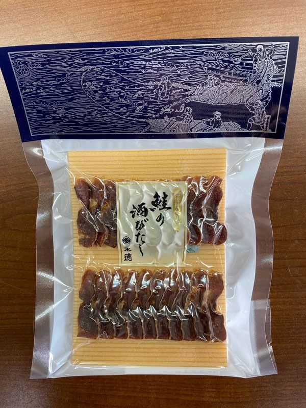 永徳 鮭の酒びたし 紺袋 鮭 シャケ 村上 地元新潟の名産-0