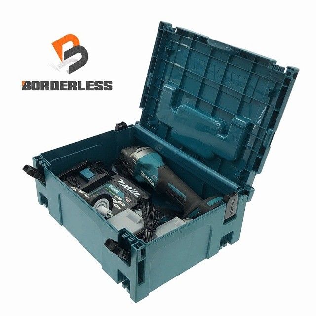 品 makita マキタ 40Vmax 100mm 充電式ディスクグラインダ GA009GRDX 青|ブルー 本体 バッテリー2個 4.0Ah 充電器 ケース114833