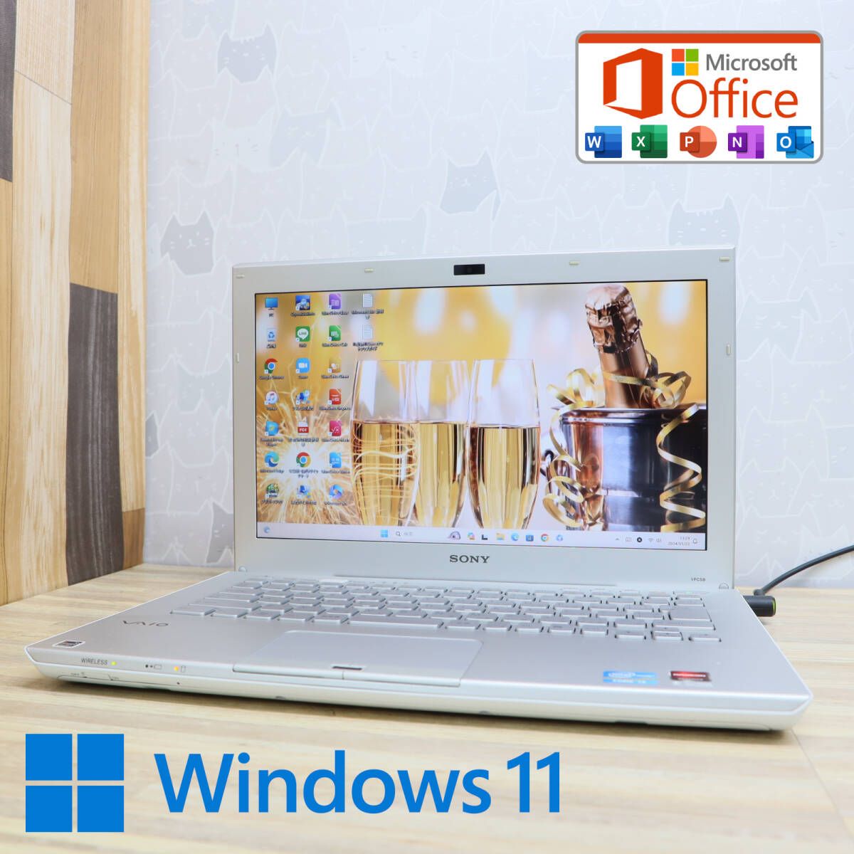 美品 高性能2世代i3！500GBVPCSB28FJ Core i3-2310M グラボ搭載 Webカメラ Win11 MS Office 中古品 ノートPCP70879