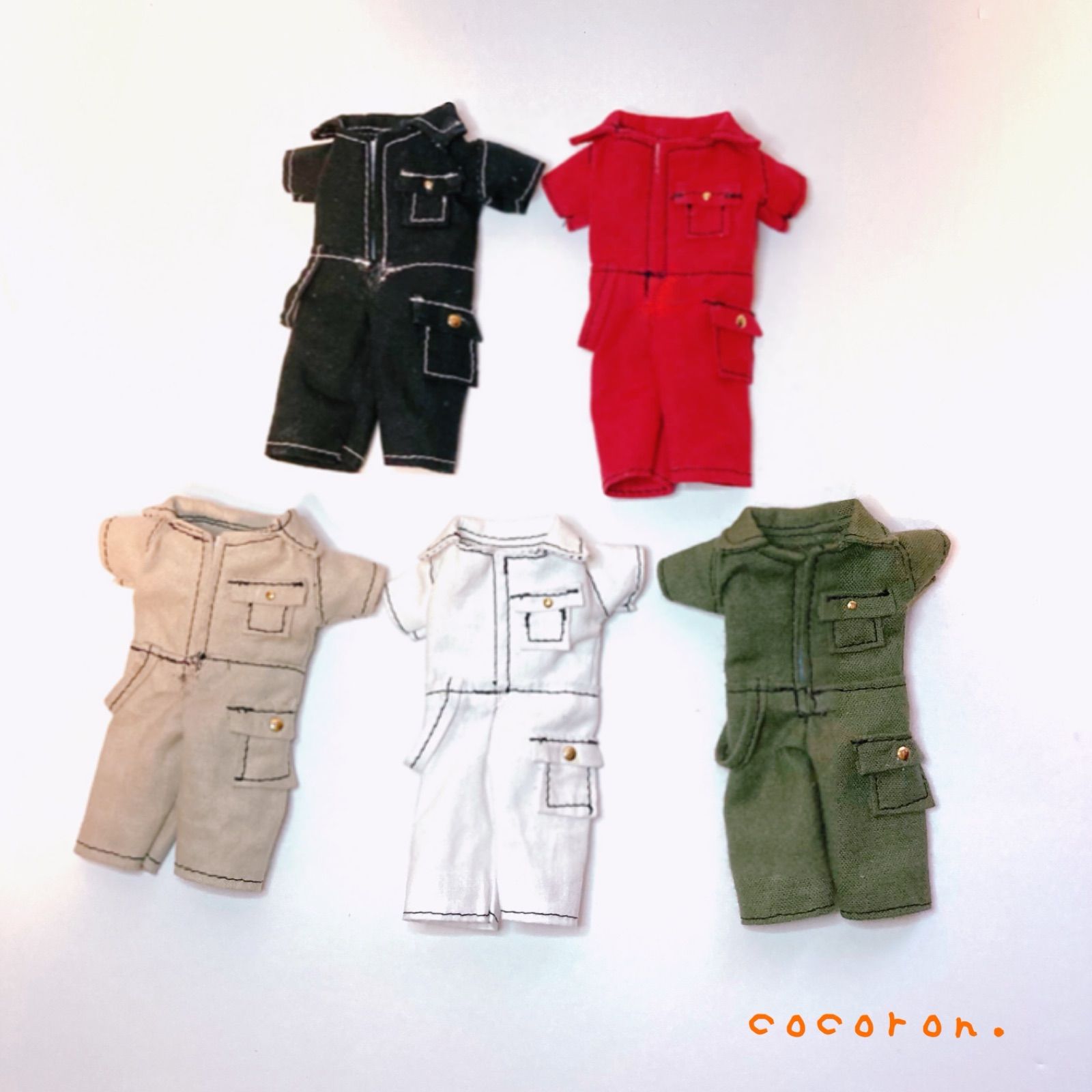 つなぎ】5色〜 ねんどろいどどーる オビツ11 向きサイズ ドール