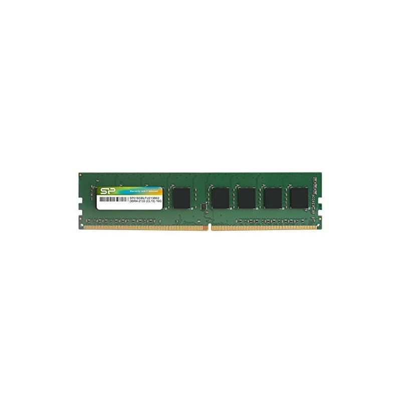 シリコンパワー デスクトップPC用メモリ DDR4-2133(PC4-17000) 16GB×1枚 288Pin 1.2V CL15 SP016GBLFU213B02 グリーン 1