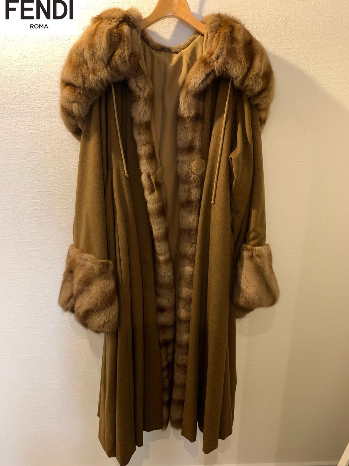 フェンディ セーブルコート フェンディ カシミヤ セーブル ファー