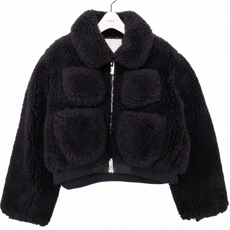 Shearling ブラック レザー ボアジャケット ZARA - 【完売品】ZARA ボア&フェイクレザージャケット Lサイズ