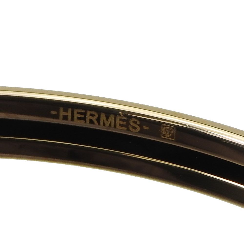 【中古】 エルメス バングル ユニ メタル エナメル ゴールド ブルー ブレスレット GP アクセサリー レディース 女性 HERMES