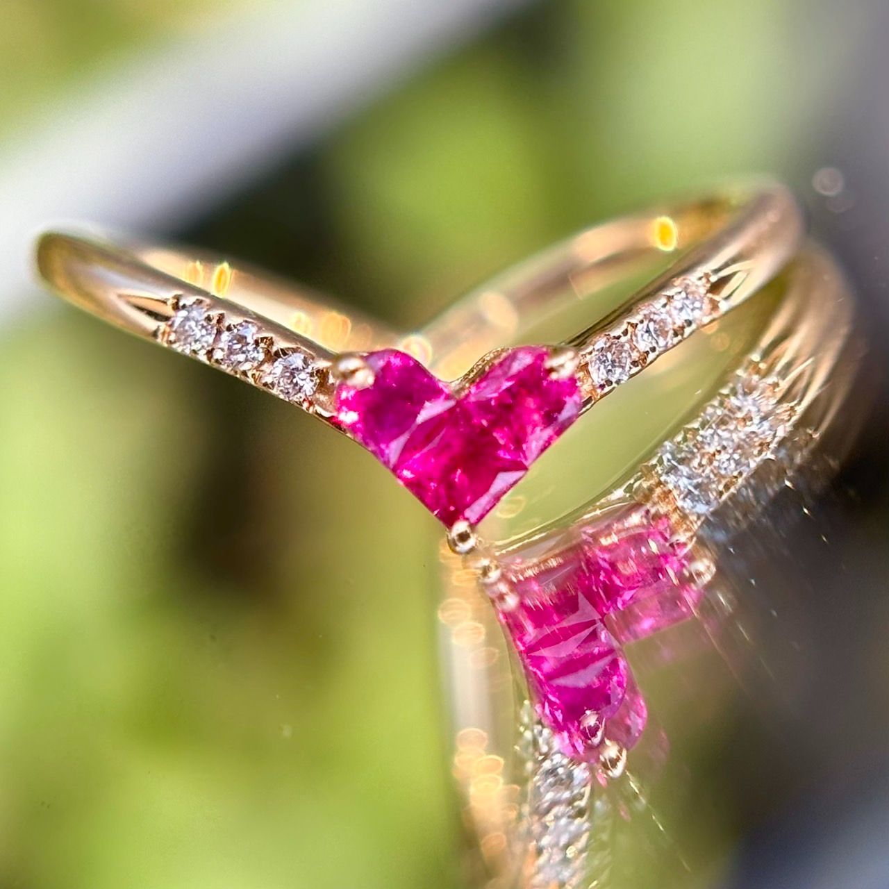 STAR JEWELRY K18 ダイヤモンドリング ミステリアスハート