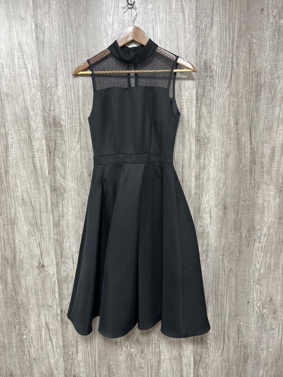 fashion letter ドット Aライン チュール 結婚式二次会 ドレス ワンピース sizeM|黒 ◎レディース