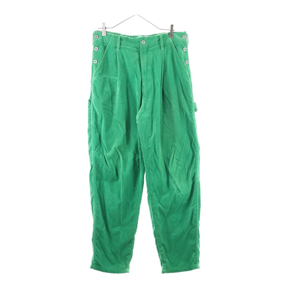 doublet ダブレット 21AW CUT OFF VELVET PANTS 21AW09PT156 カットオフベルベットパンツ グリーン