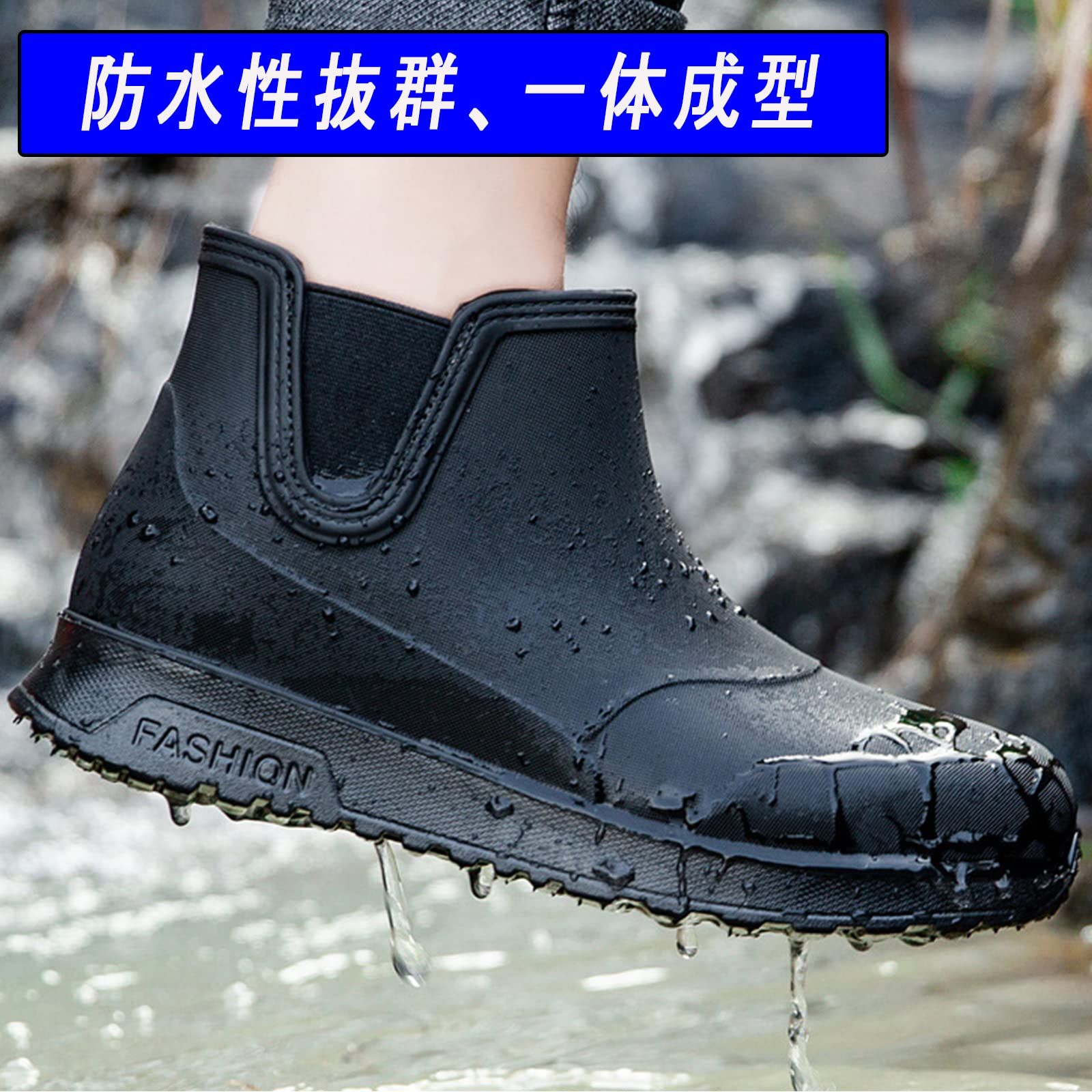 【迅速発送】Lvptsh レインシューズ 晴雨兼用 レディース レインブーツ メンズ ショート ブーツ 防水 雨靴 サイドゴア 梅雨対策 ファッション 滑り止め 通勤 通学 園芸 小雪用 Rain Boots 長靴 大