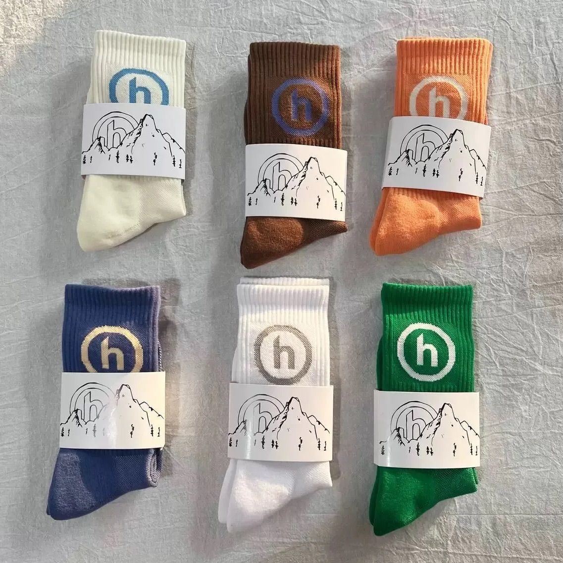 6点 Hidden socks ソックス 靴下 双色｜スポーツスタイル｜アートデザイン英文｜ニットlogo｜Lsize男性用 6点