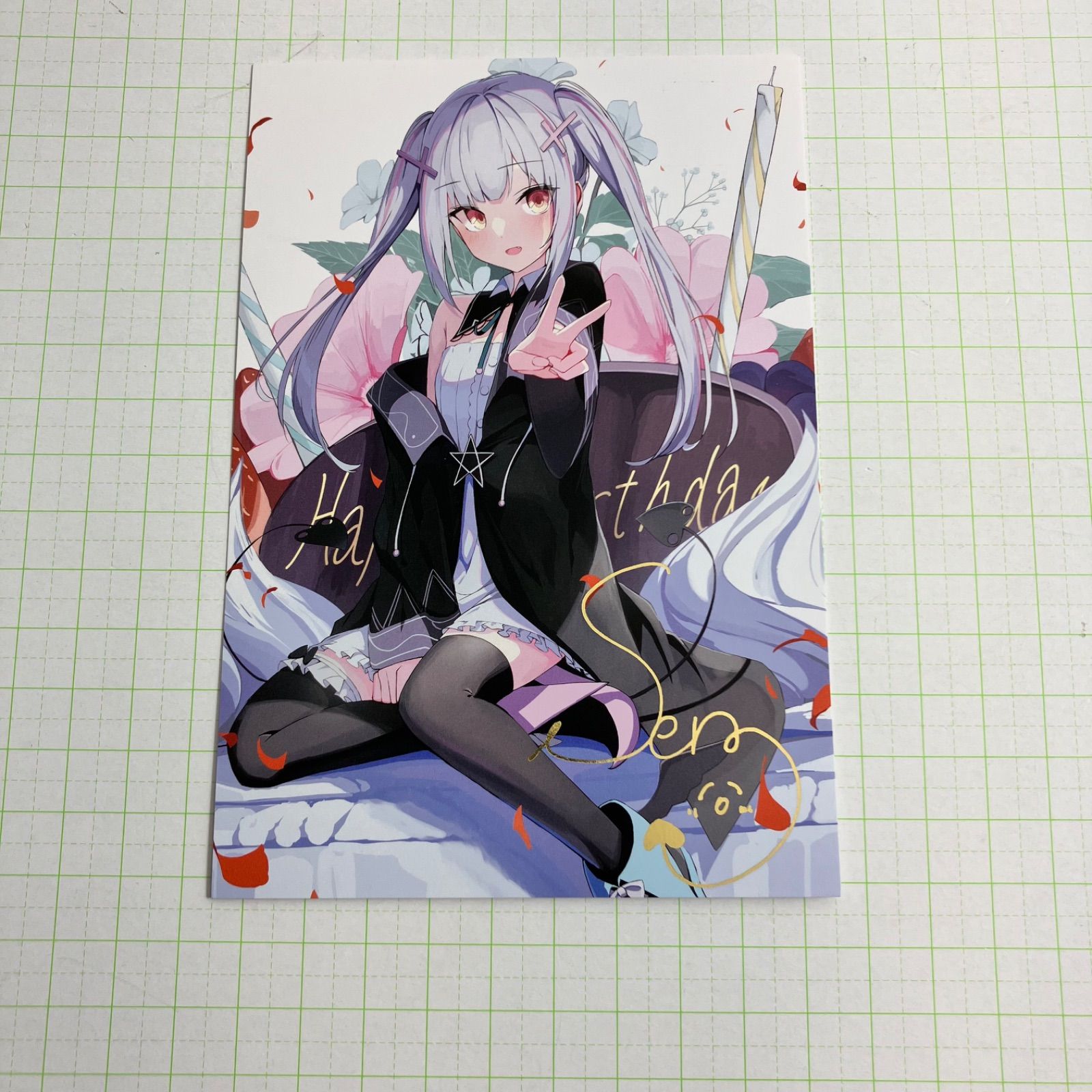 空澄セナ 活動2周年箔押し複製サインポストカード ぶいすぽっ！ 空澄