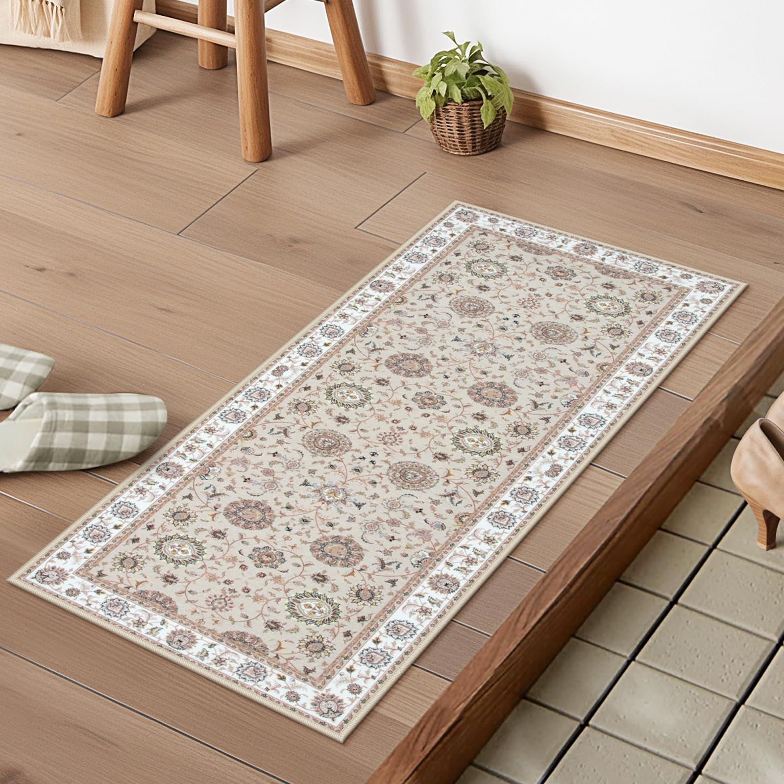 数量限定】HAOCOO 玄関マット 室内 ペルシャ絨毯風 キッチンマット