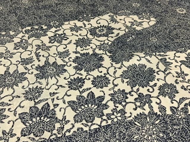 平和屋着物○銀座もとじ 訪問着 藍 菊唐草文 たとう紙付き 正絹 逸品