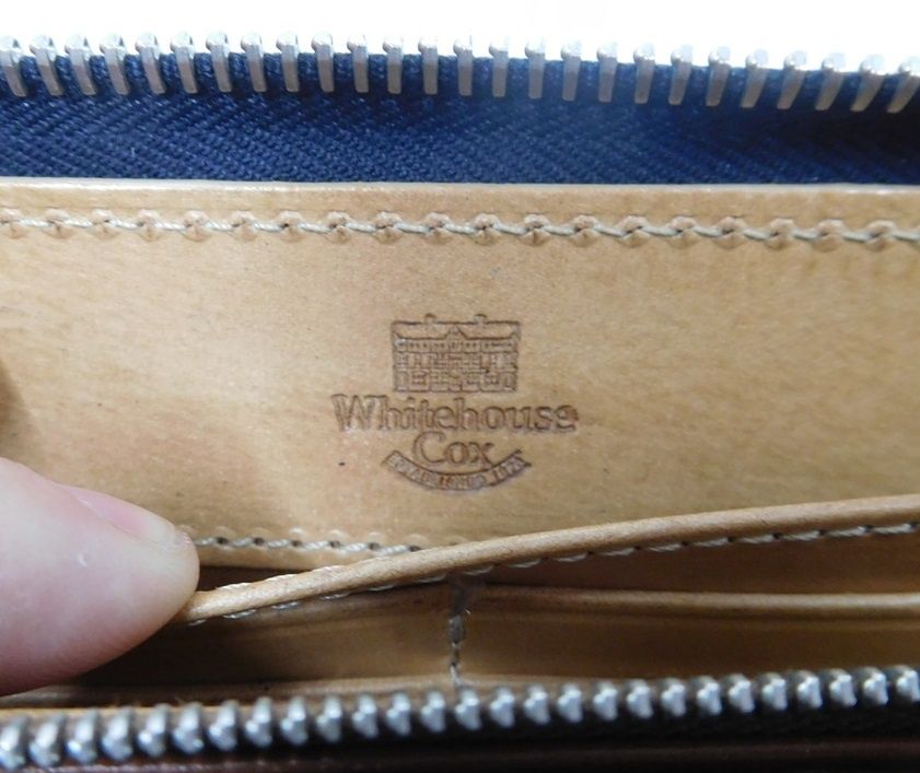 ホワイトハウスコックス 長財布 ヴィンテージレザー マリン S2622-6