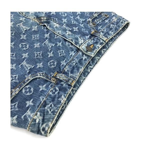 LOUIS VUITTON ルイヴィトン モノグラム デニム ミニ スカート M