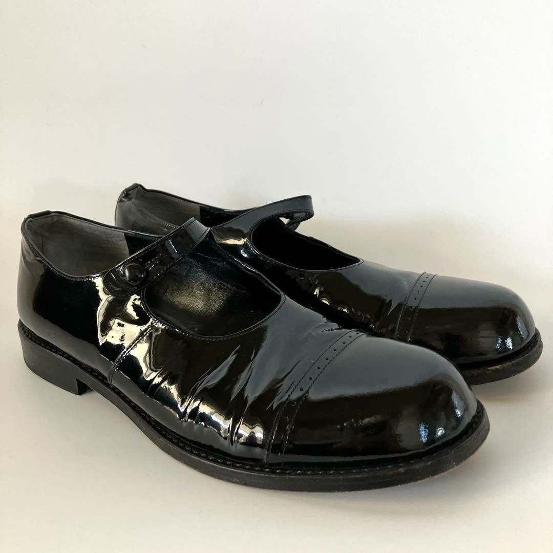 コムコム コムデギャルソンエナメルストラップシューズ 23 コムコム コムデギャルソンCOMME des GARCONS エナメル