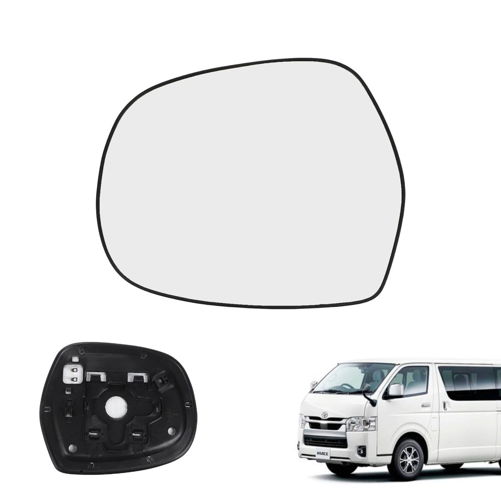 サイドミラーレンズ ハイエース 200系 ドアミラー (左右セット) [左右