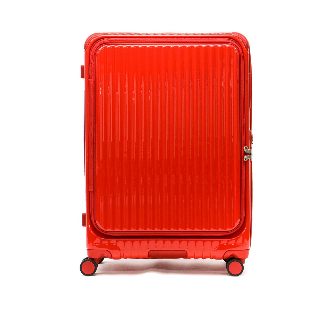 正規品2年保証 カーゴ スーツケース Lサイズ ハード 大型 フロントオープン 軽量 100L CARGO 10泊 旅行 AiR LAYER トリオ TRIO CAT738LY ブライトレッド