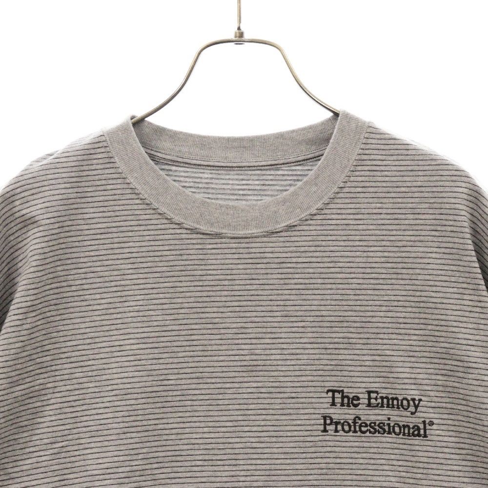 ENNOY (エンノイ) 23SS S/S Border T-Shirt SS23BRENCT05AM ロゴ刺繍 