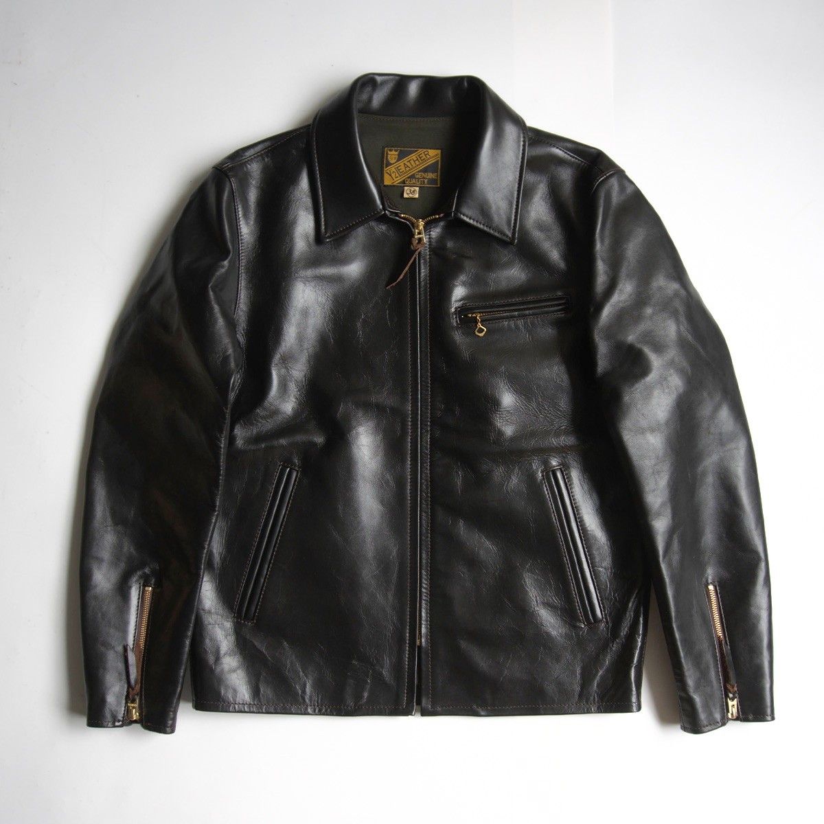 極美品】Y'2 LEATHER【VINTAGE HORSE LIGHT SINGLE RIDERS】38 ホース