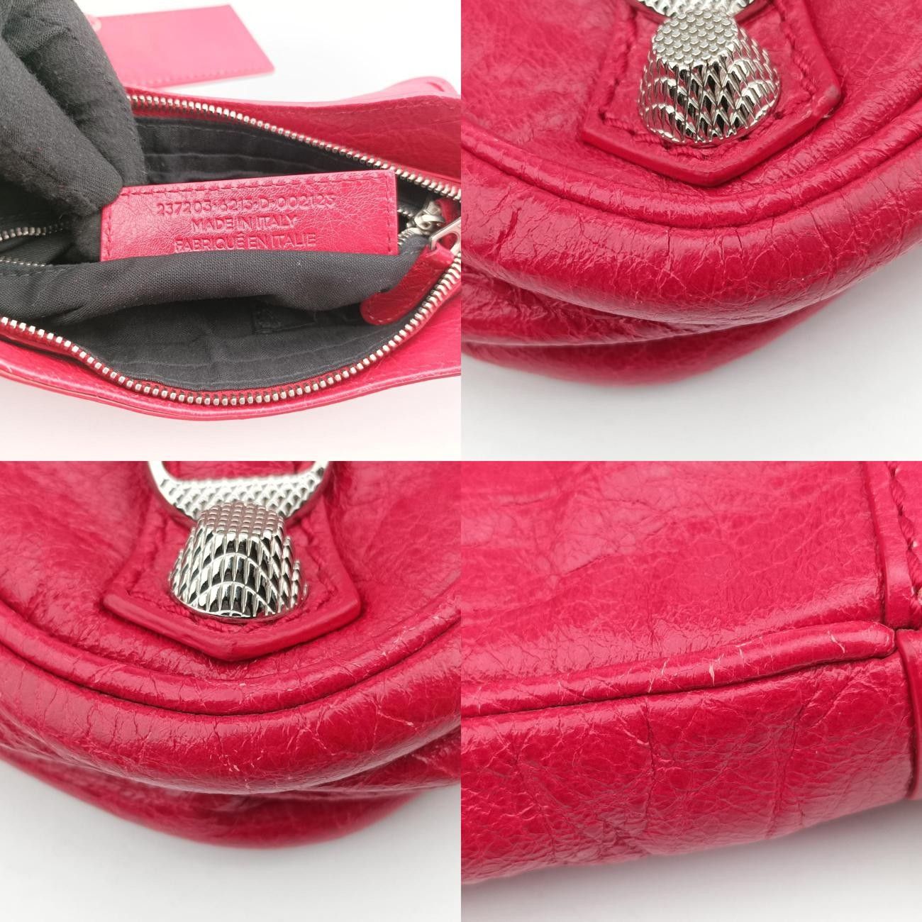 バレンシアガBalenciagaジャイアントヒップレッドラムスキン237203.6213.D.002123