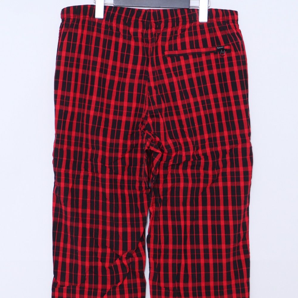 SUPREME Nylon Plaid Track Pants Mサイズ レッド - メルカリ