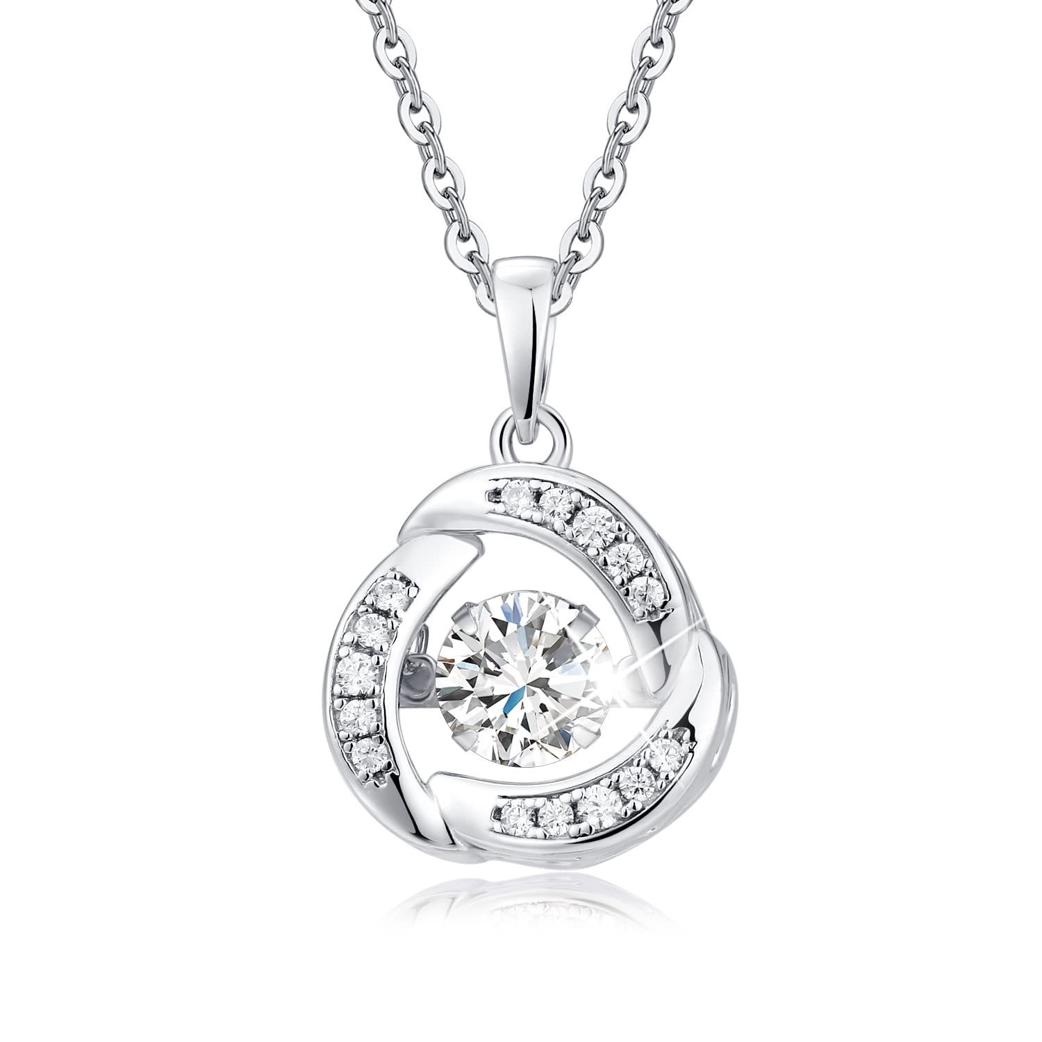 人気商品 ストーン 立方晶 シルバー ジュエリー CZ ネックレス アクセサリー 金属アレルギー 揺れる ins 春夏 プレゼント ダンシングネックレス アレ おしゃれ 使いやすい ジルコニアペンダント ホワイトデー 上品 人気 jiamiaoi sil