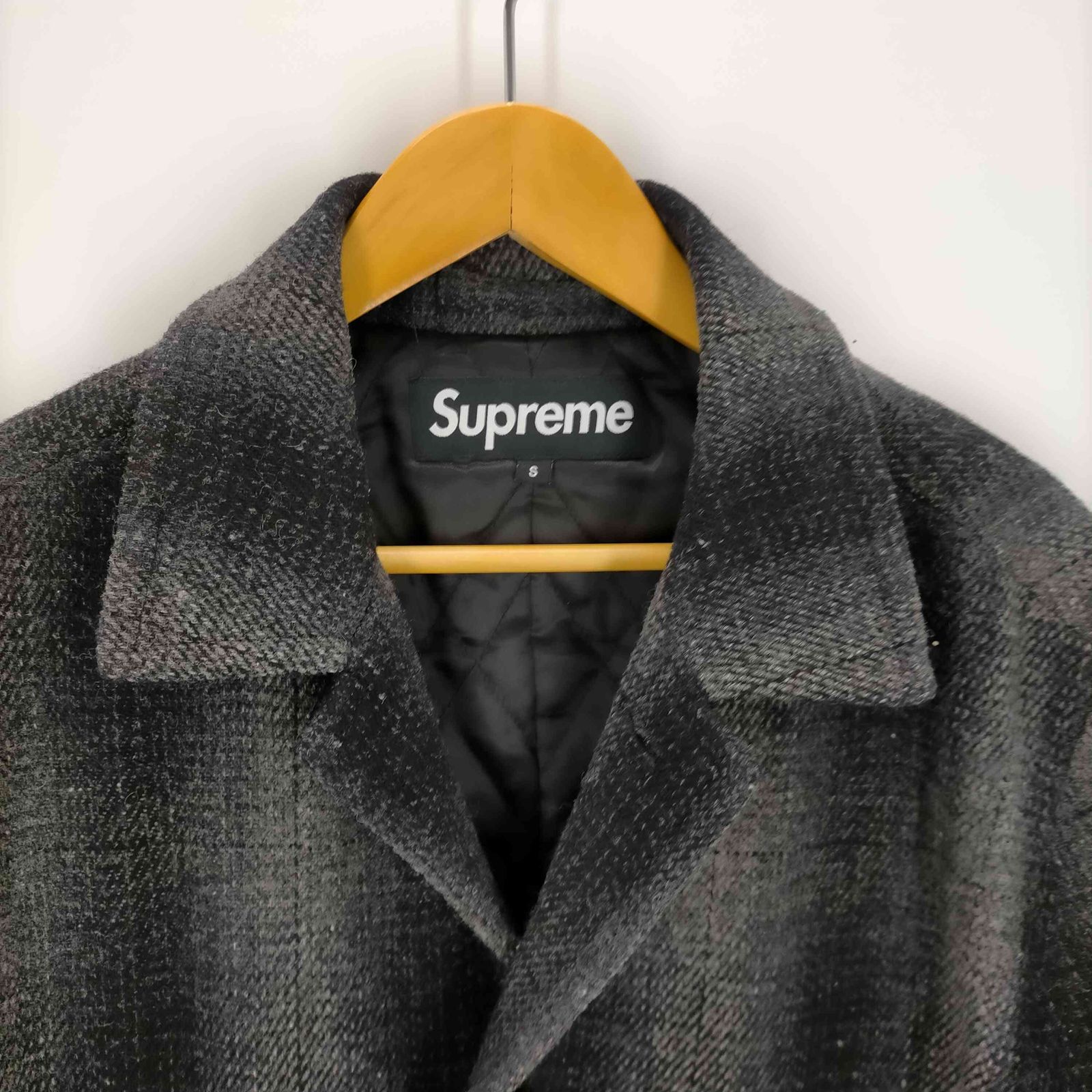 シュプリーム Supreme Shadow Plaid Wool Over Coat メンズ import：S