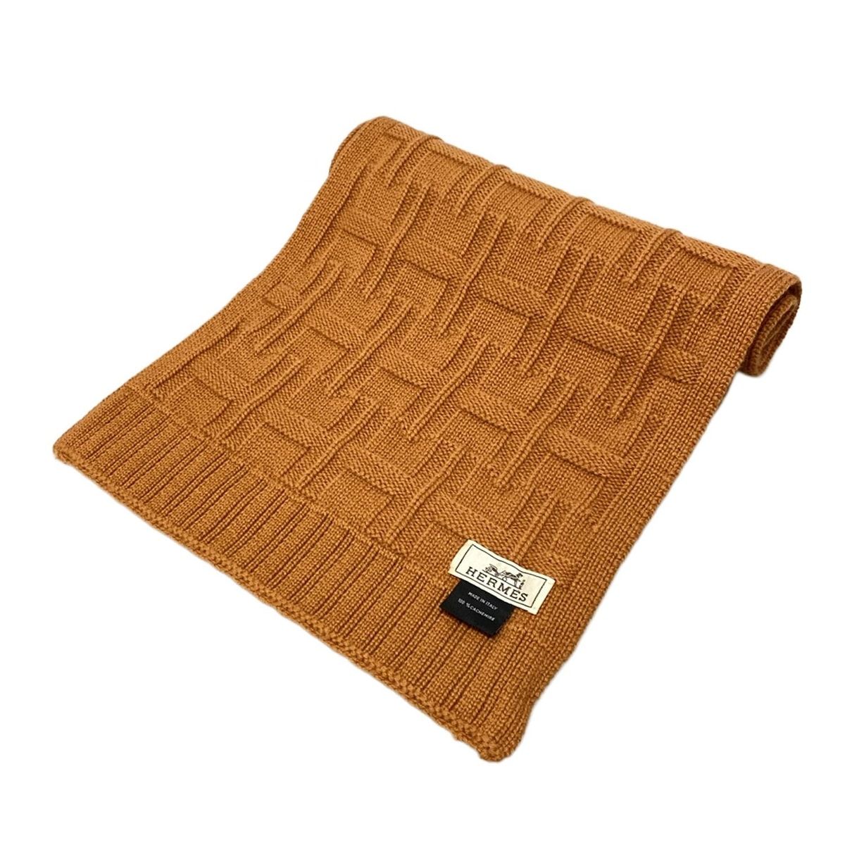 HERMES エルメス マフラー - ブラウン カシミヤ