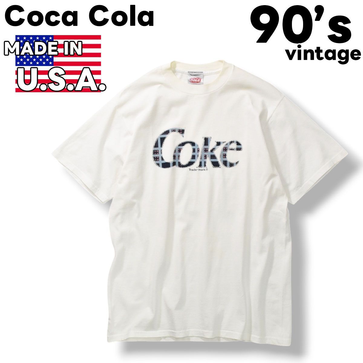入手困難】 90sヴィンテージ USA製 コカコーラ Coca Cola ロゴプリント 