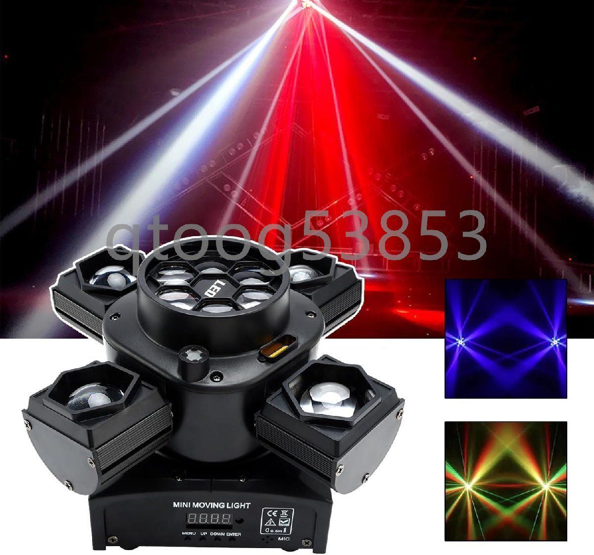 ステージライト　舞台照明　120W DMX512 23CH 音声連動 多色変更 Amazon.co.jp: U`King ステージライト 36個LED 舞台照明