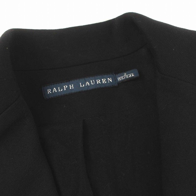 ポロラルフローレン エンブレム 2Bテーラードジャケット ブラック サイズ2 ラルフローレン RALPH LAUREN テーラードジャケット ブレザー 2B ロゴ