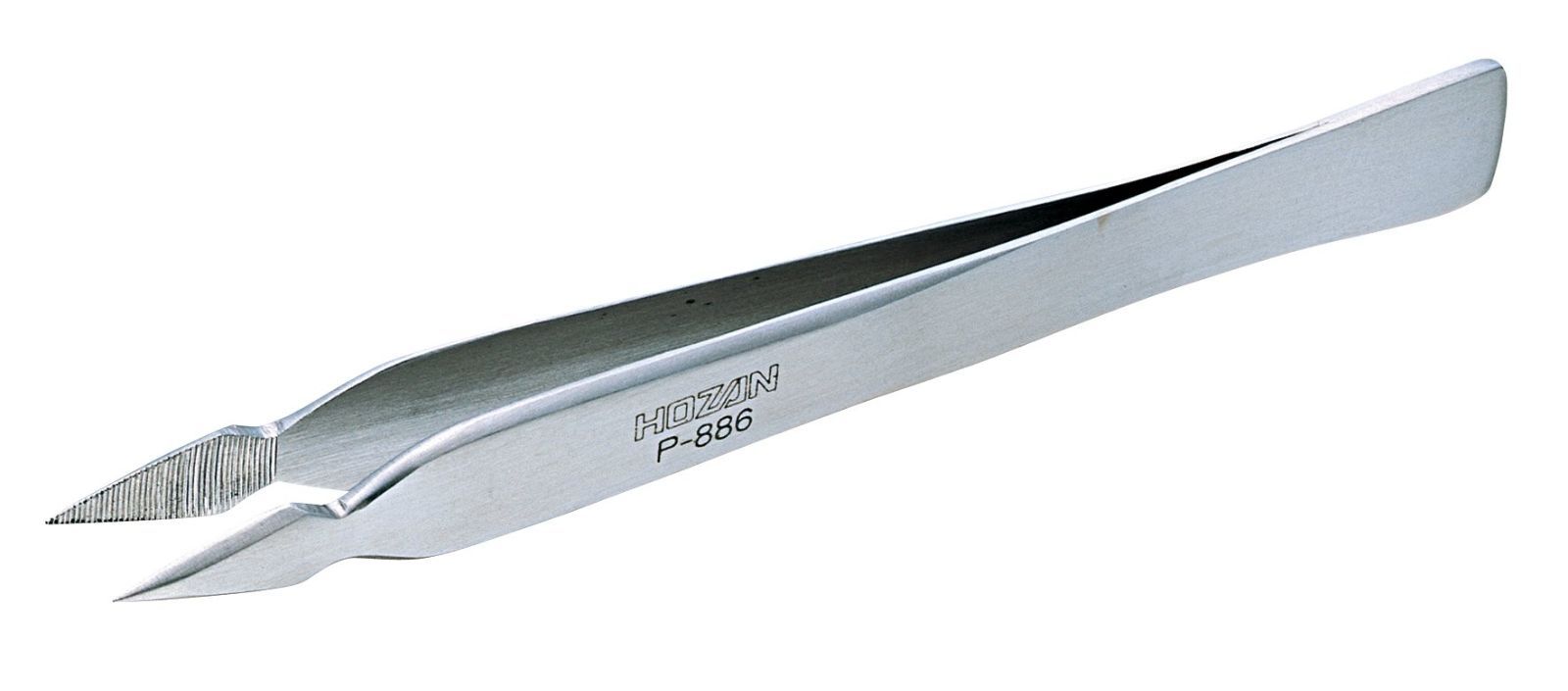 新着商品 材質ステンレス すべり止めのローレット付き 全長125mm ツイーザー ピンセット P-886 ホーザン HOZAN