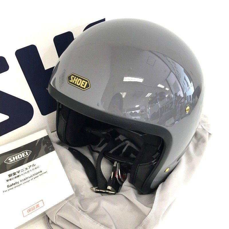 SHOEI ジェットヘルメット バサルトグレー Lサイズ クラシカルスタイルにベストマッチ！SHOEIのJ・Oに新色“バサルト