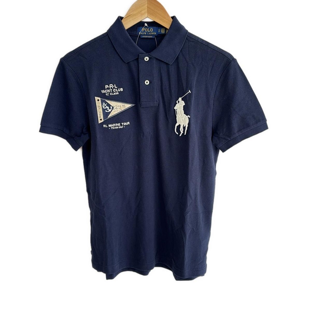 POLObyRalphLauren ポロラルフローレン 半袖ポロシャツ サイズSP S レディース - ネイビー×白