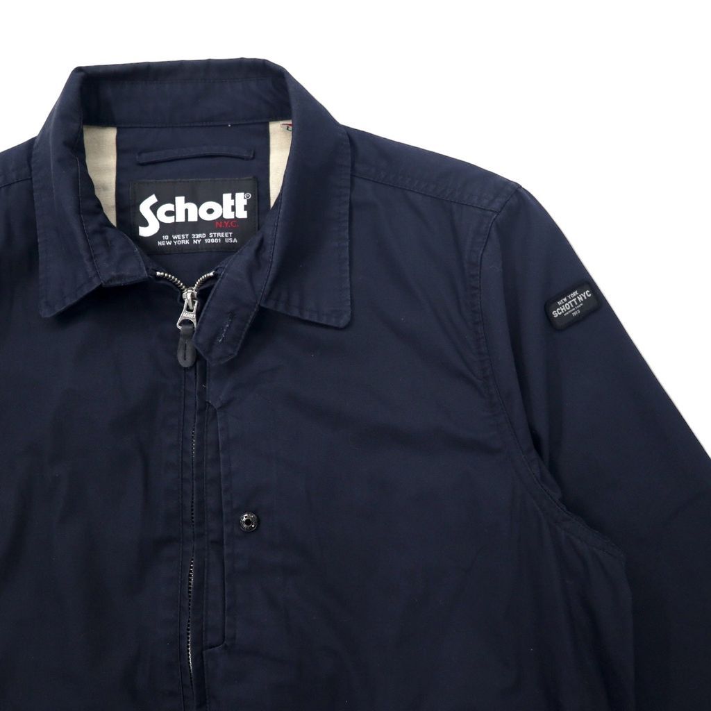 Schott スウィングトップ ハリントンジャケット L ネイビー